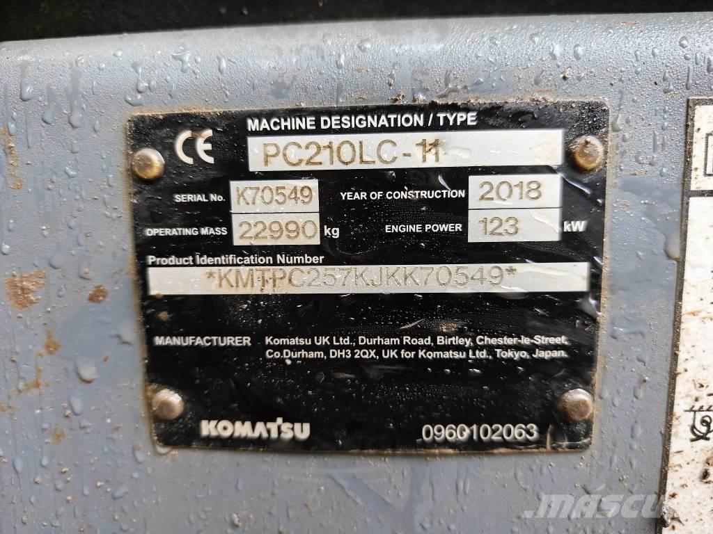 Komatsu PC 210 LC-11 대형 굴삭기 29톤 이상