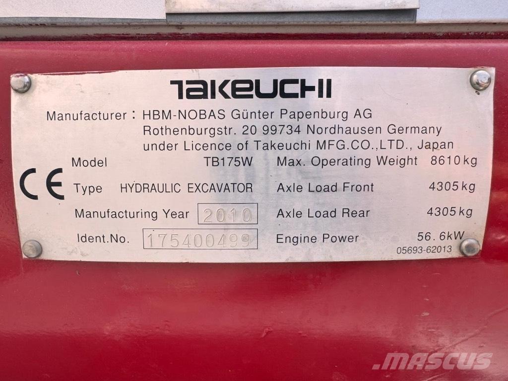 Takeuchi TB 175 W  휠 굴삭기