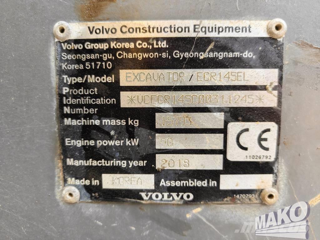 Volvo ECR 145 EL 대형 굴삭기 29톤 이상