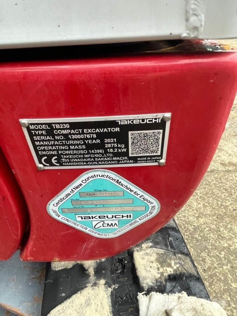 Takeuchi TB230 V3 소형 굴삭기 7톤 미만