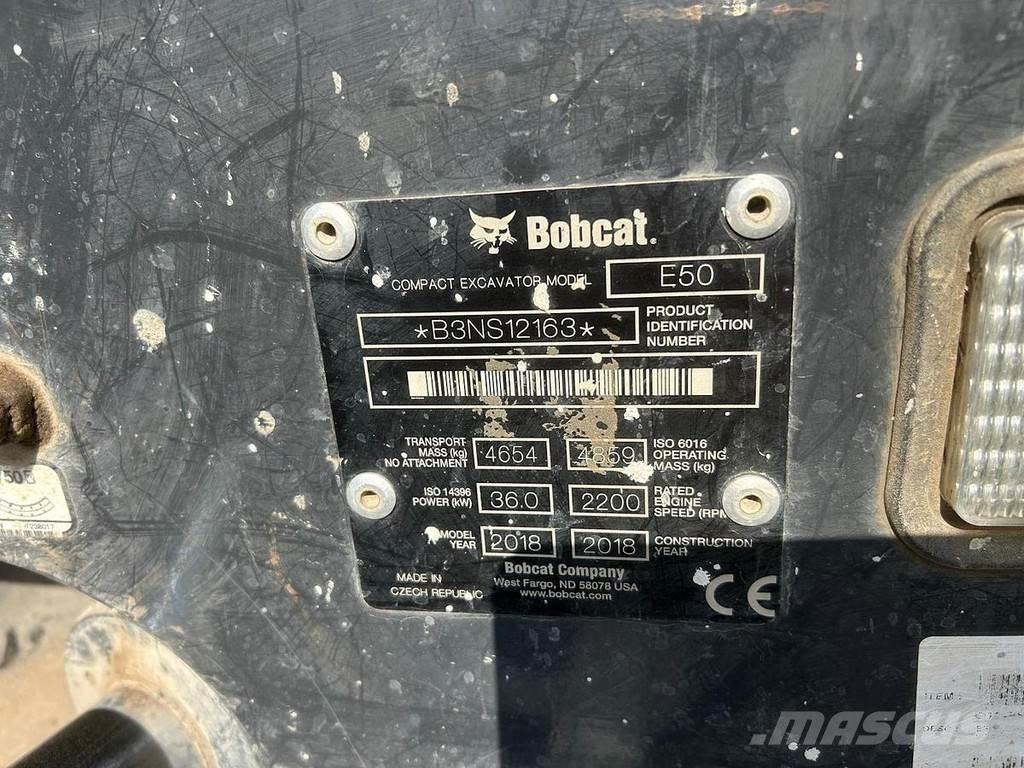 Bobcat E50 소형 굴삭기 7톤 미만
