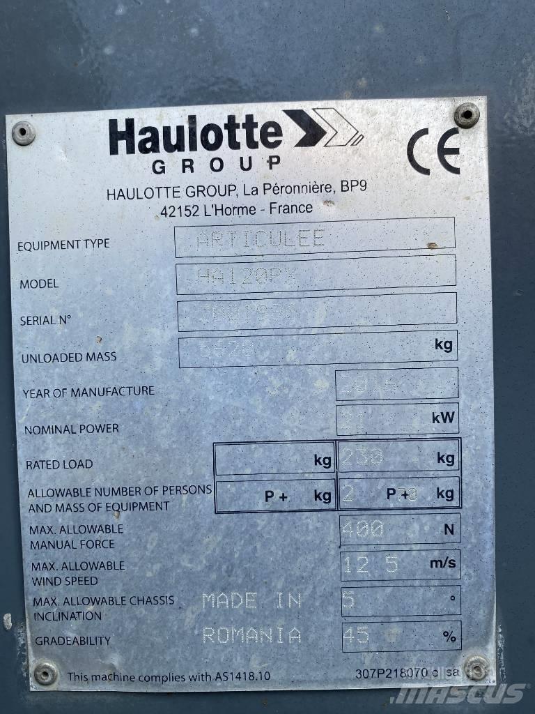 Haulotte HA 120 P 관절형 전동이동 리프트