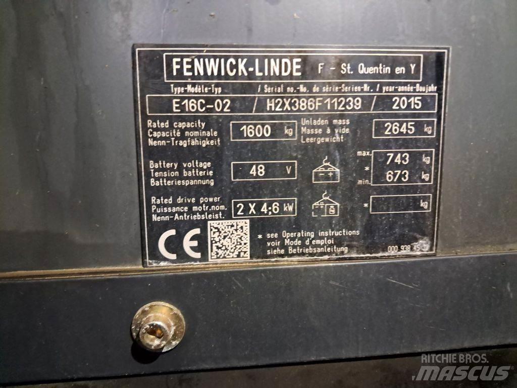 Linde E16C-02 전동 지게차