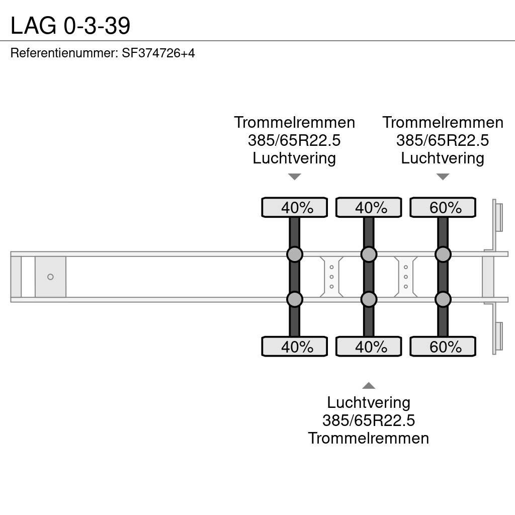LAG 0-3-39 플랫베드/드롭사이드 세미 트레일러