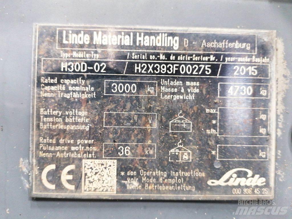 Linde H30D-02 디젤 지게차