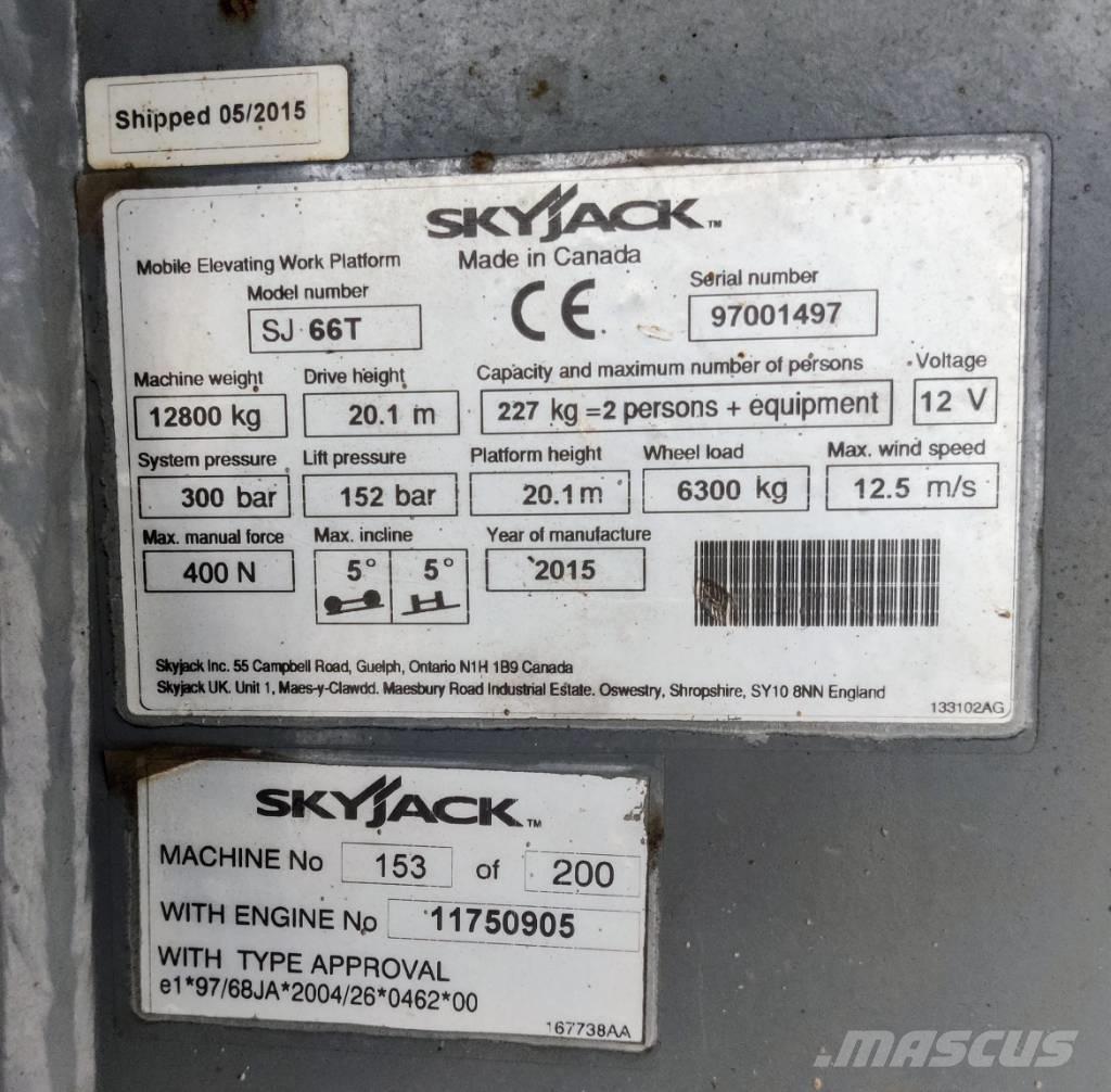 SkyJack SJ 66 T 관절형 전동이동 리프트