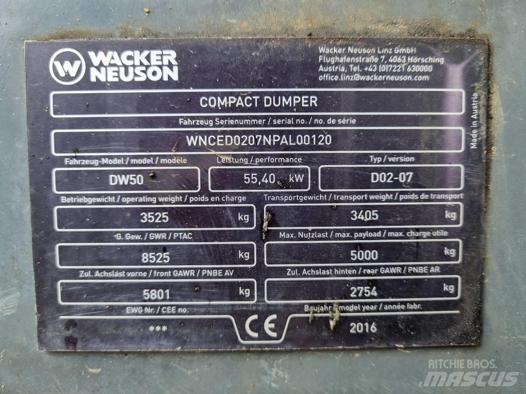 Wacker Neuson DW 50 건설현장 덤프트럭