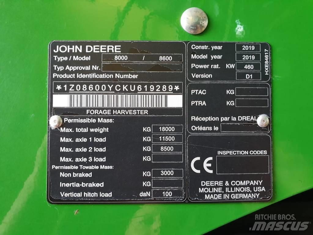 John Deere 8600I 목초 수확기