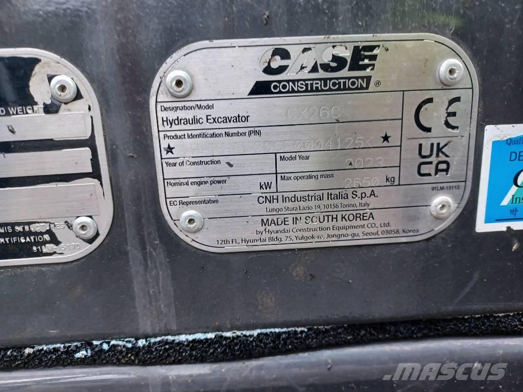 CASE CX 26 C 소형 굴삭기 7톤 미만