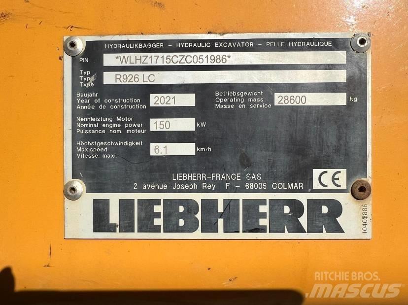 Liebherr R 926 LC 대형 굴삭기 29톤 이상