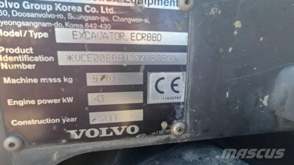 Volvo ECR 88 중형굴삭기 7톤-28톤