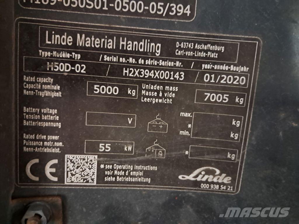 Linde H50D-02 디젤 지게차