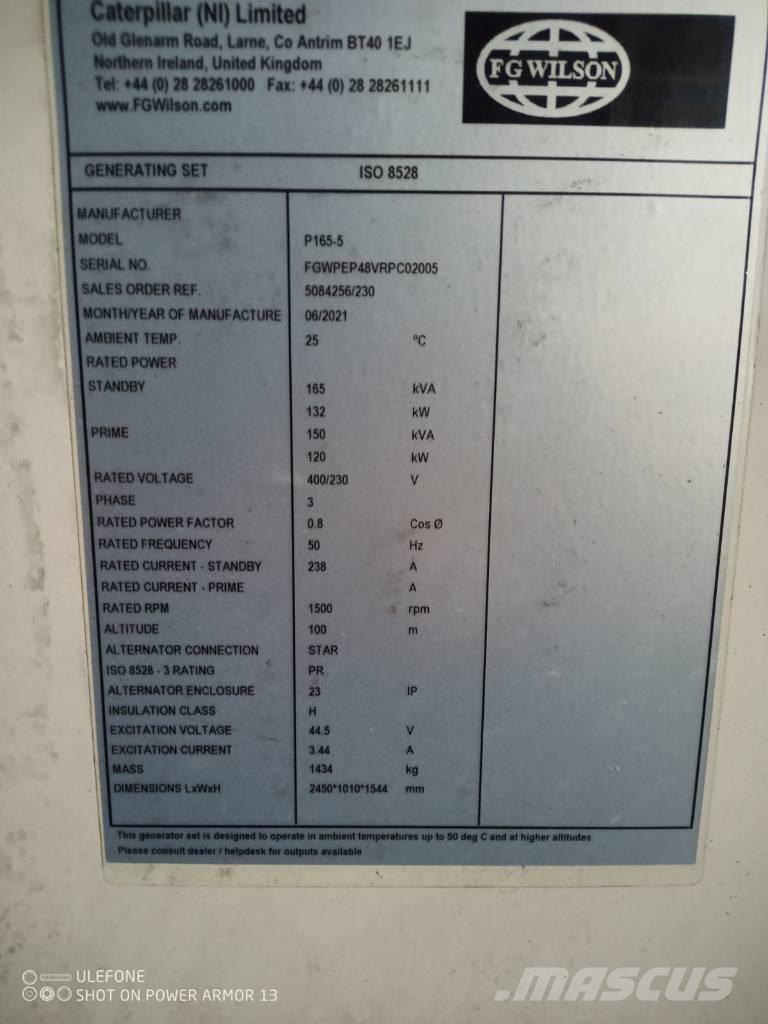 FG Wilson P 65-5 디젤 발전기