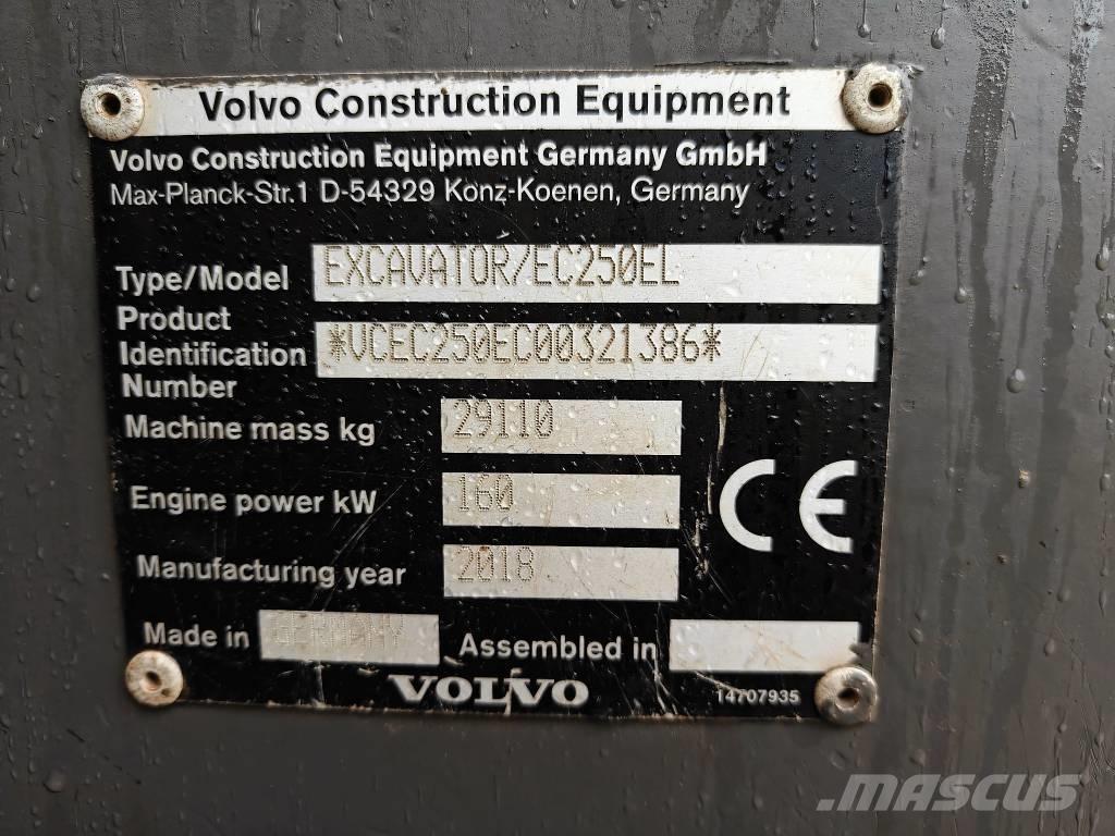 Volvo EC 250 EL 대형 굴삭기 29톤 이상