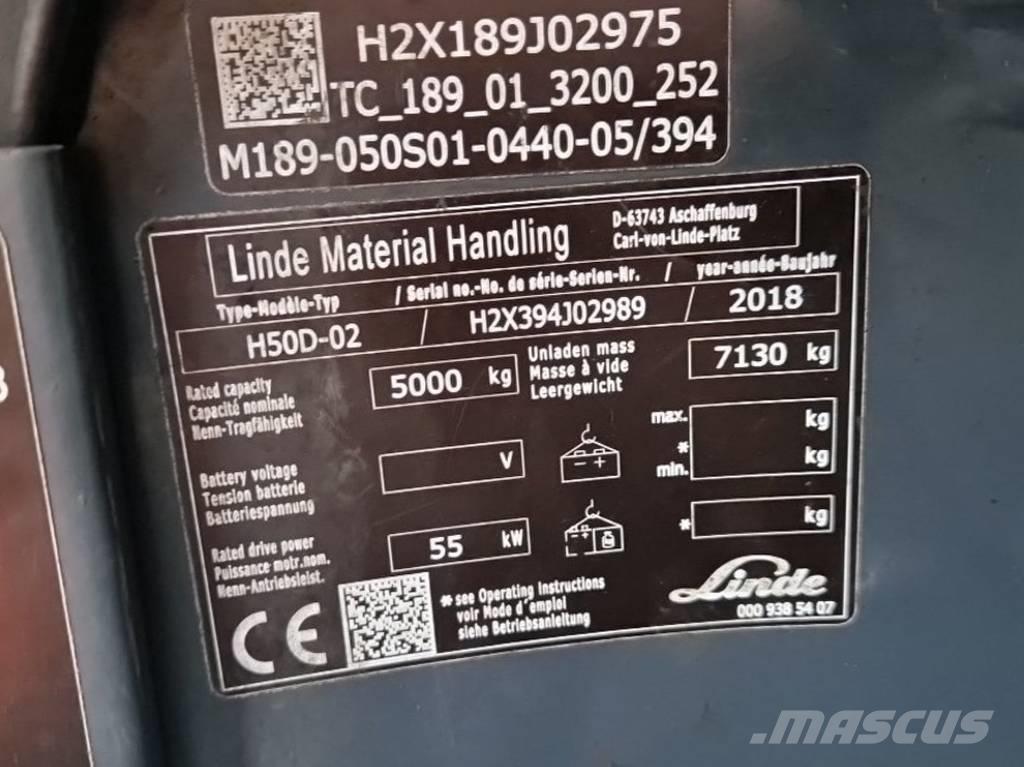 Linde H50D-02 디젤 지게차