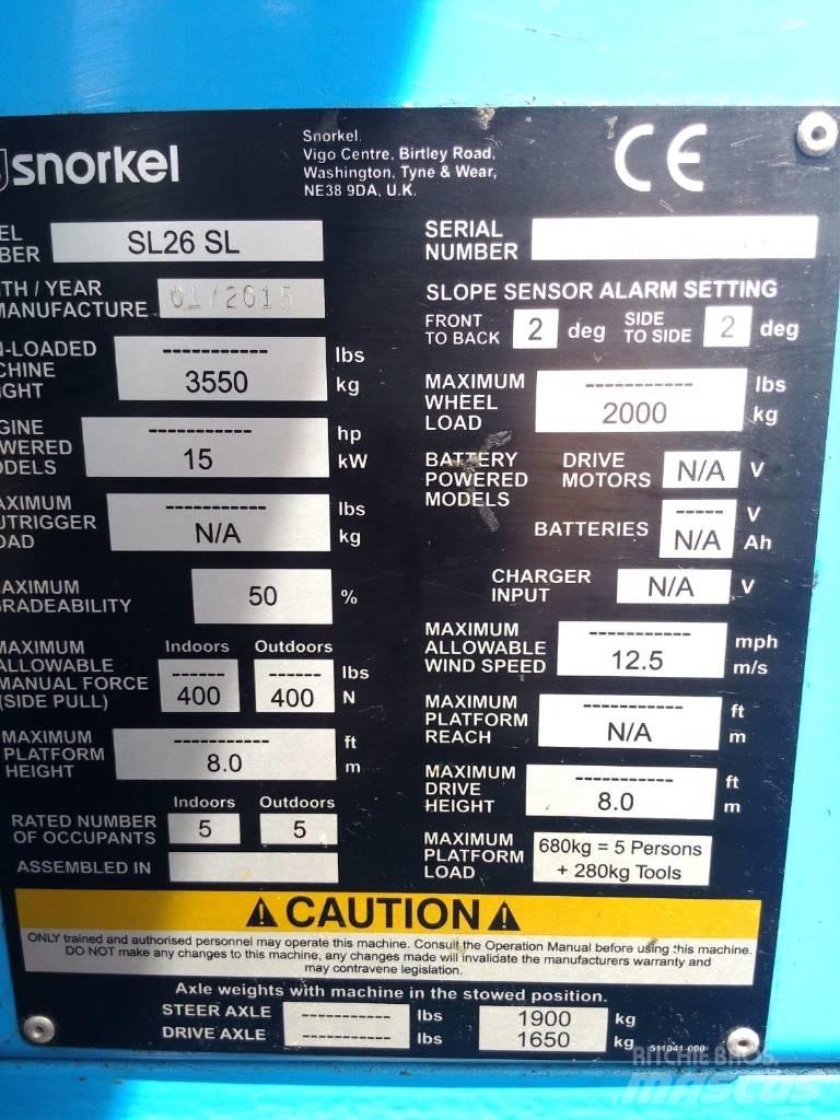 Snorkel SL 26 관절형 전동이동 리프트