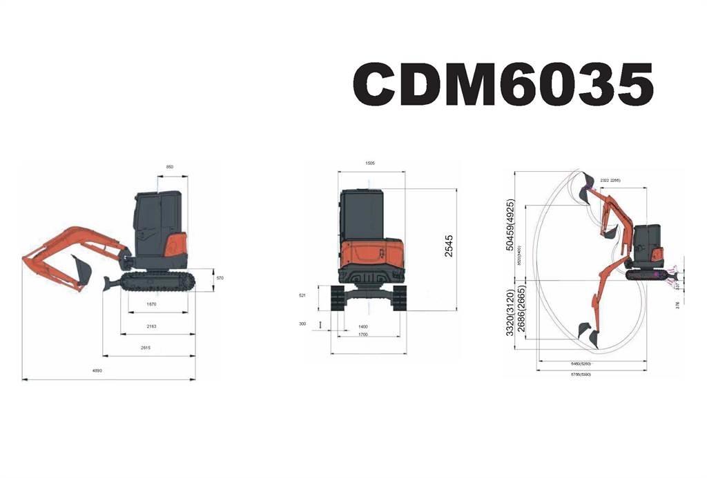 Lonking CDM6035 소형 굴삭기 7톤 미만
