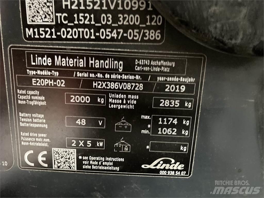 Linde E20PH 전동 지게차