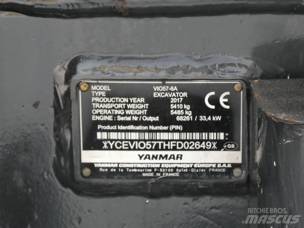 Yanmar Vio 57-6A 소형 굴삭기 7톤 미만