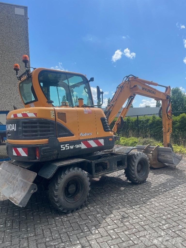 Hyundai 55w9a  휠 굴삭기