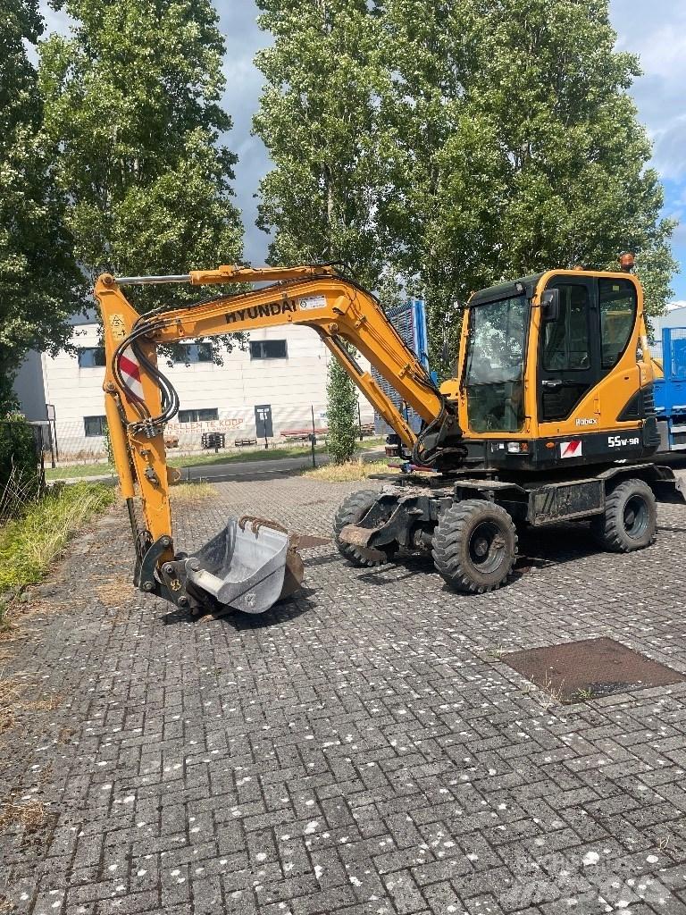 Hyundai 55w9a  휠 굴삭기