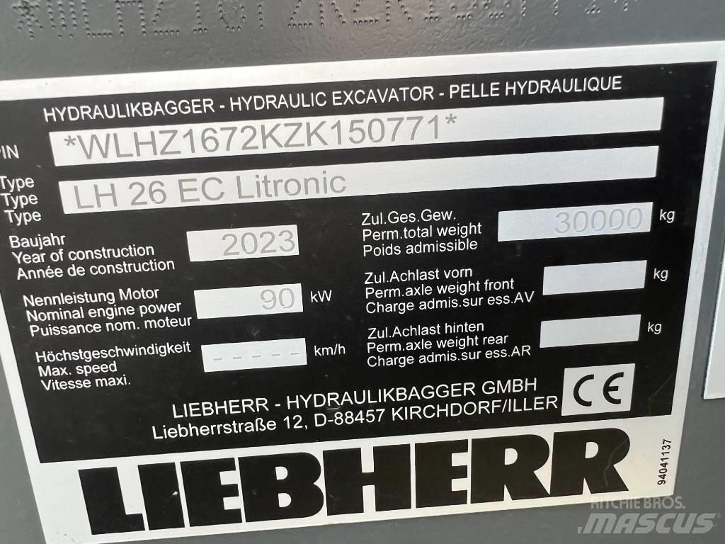 Liebherr LH26 EC 대형 굴삭기 29톤 이상