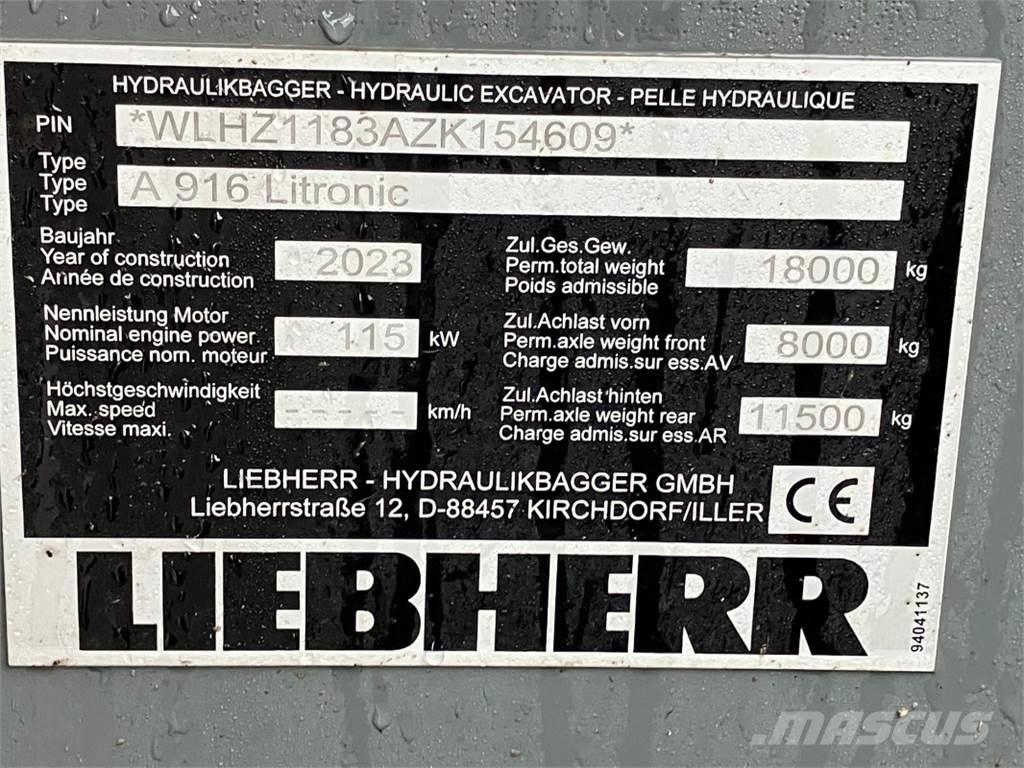 Liebherr A916  휠 굴삭기