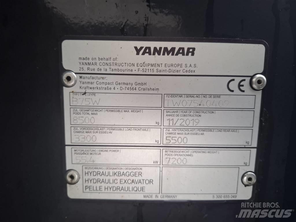 Yanmar B 75 W  휠 굴삭기