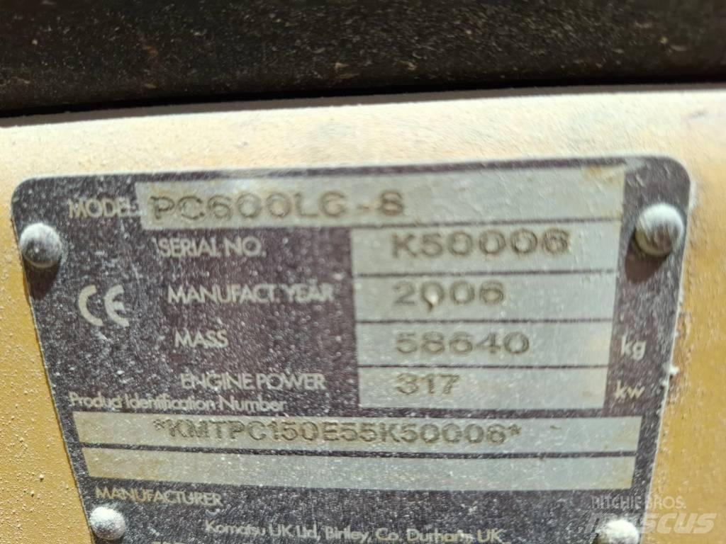 Komatsu PC 600 LC-8 대형 굴삭기 29톤 이상