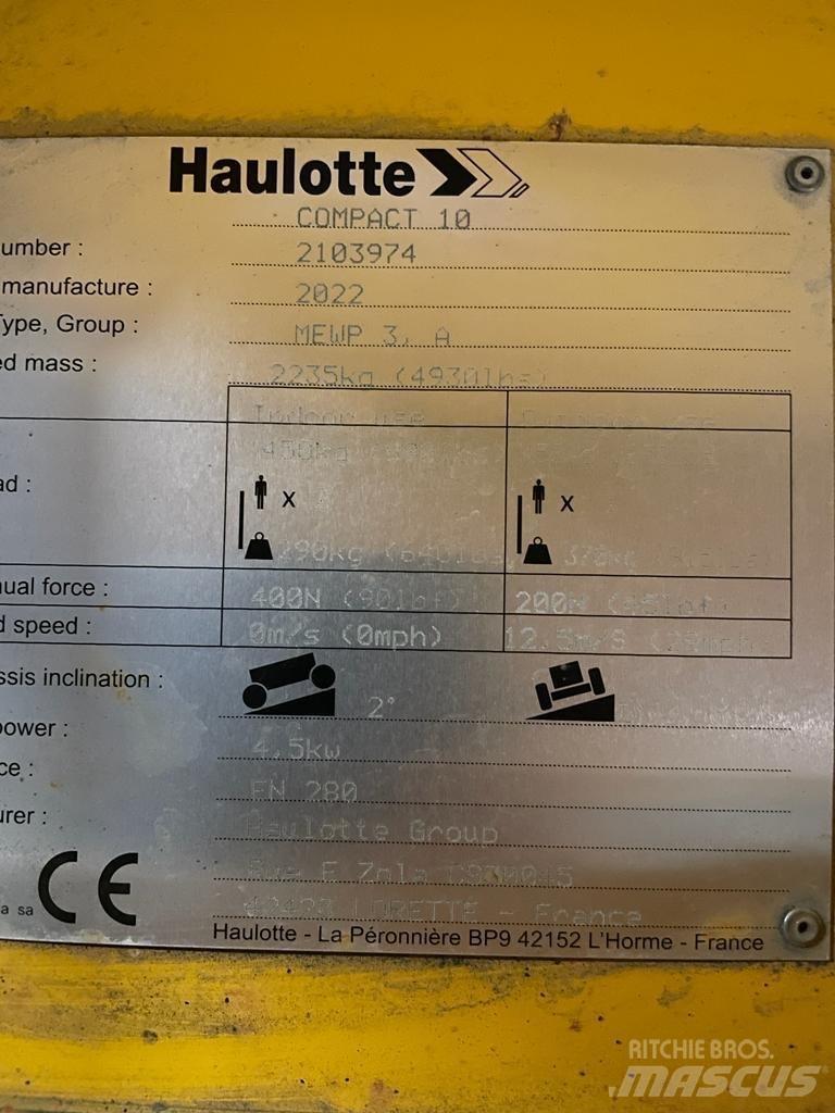 Haulotte Compact 10 가위형 리프트