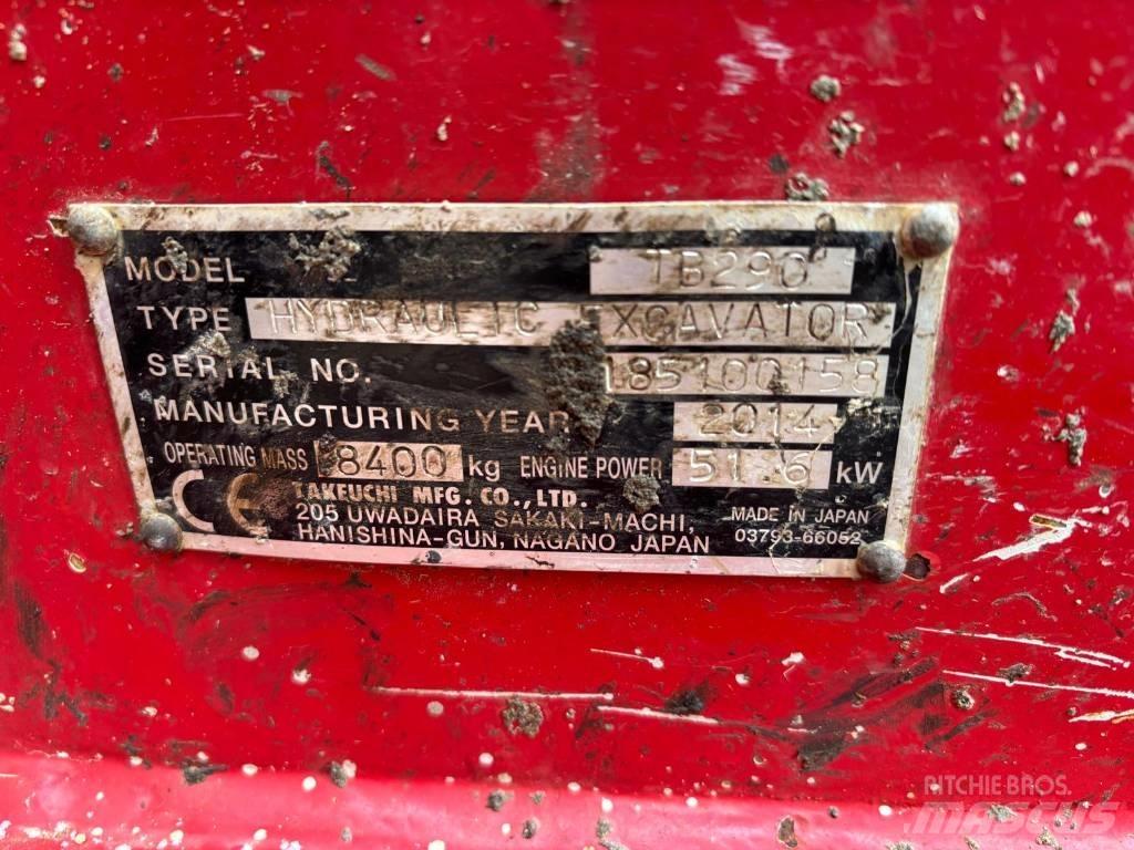 Takeuchi TB290 중형굴삭기 7톤-28톤