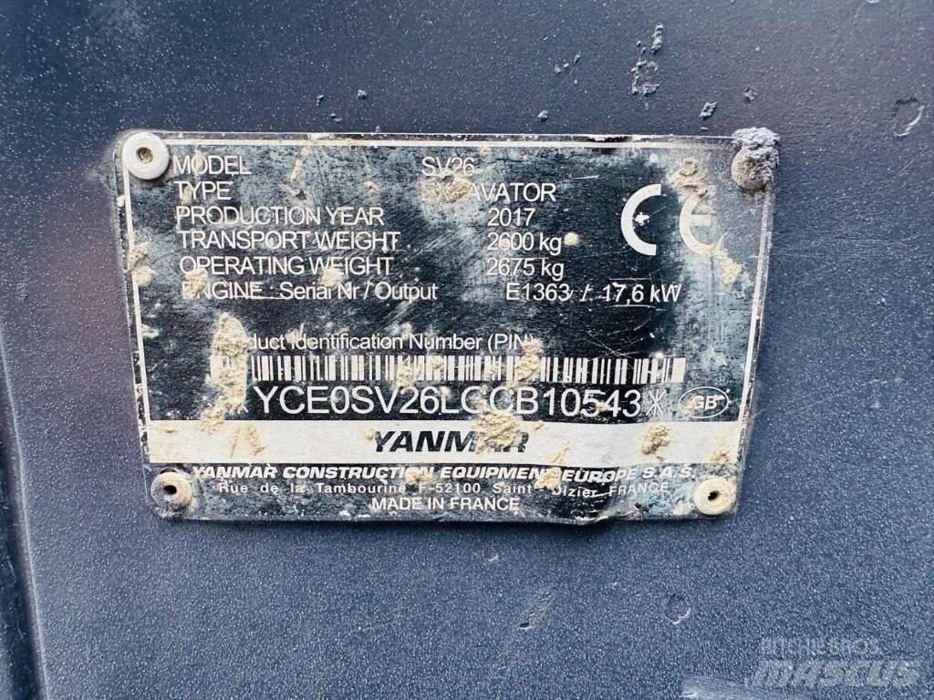 Yanmar SV 26 소형 굴삭기 7톤 미만
