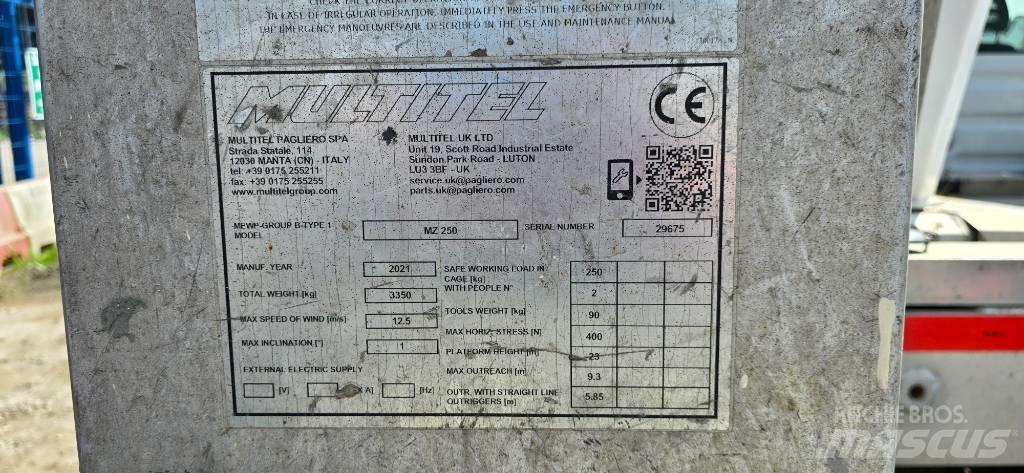 Multitel MZ250 트럭 탑재 고소작업대