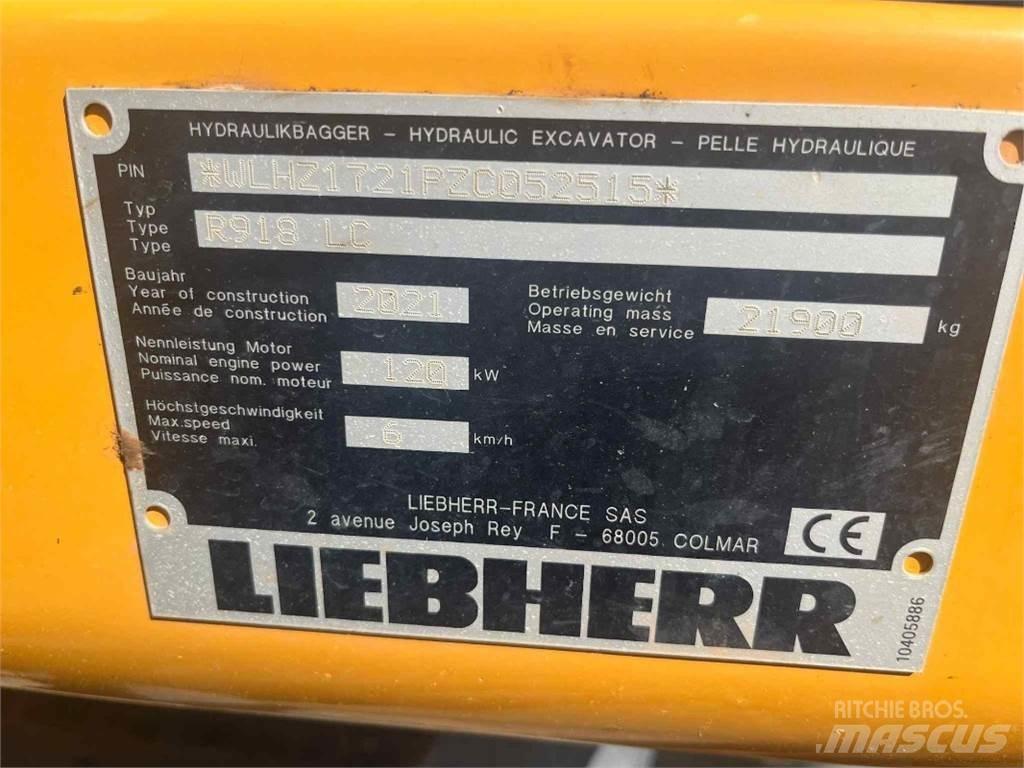 Liebherr R918 대형 굴삭기 29톤 이상
