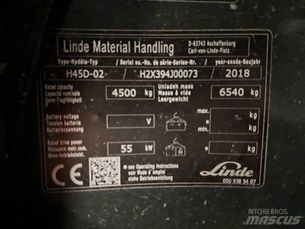 Linde H45D-02 디젤 지게차