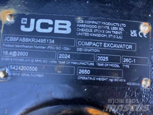 JCB 26C-1 소형 굴삭기 7톤 미만