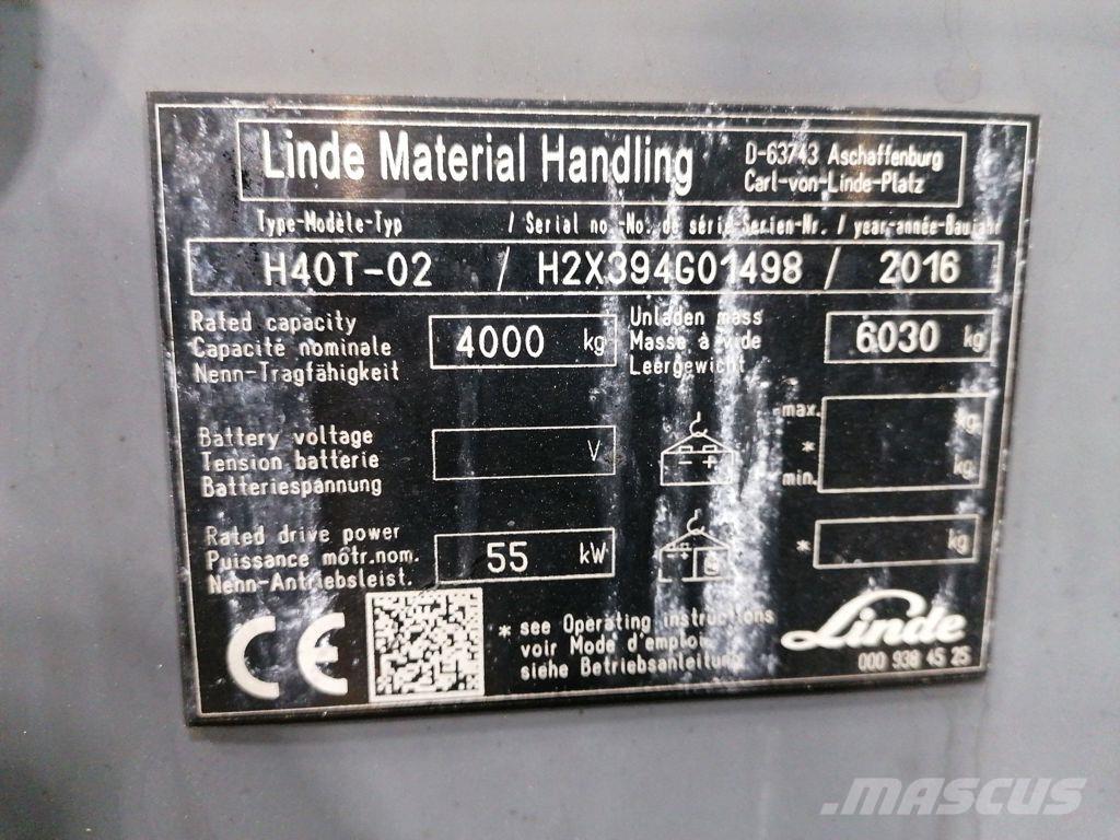 Linde H40T-02 LPG 지게차