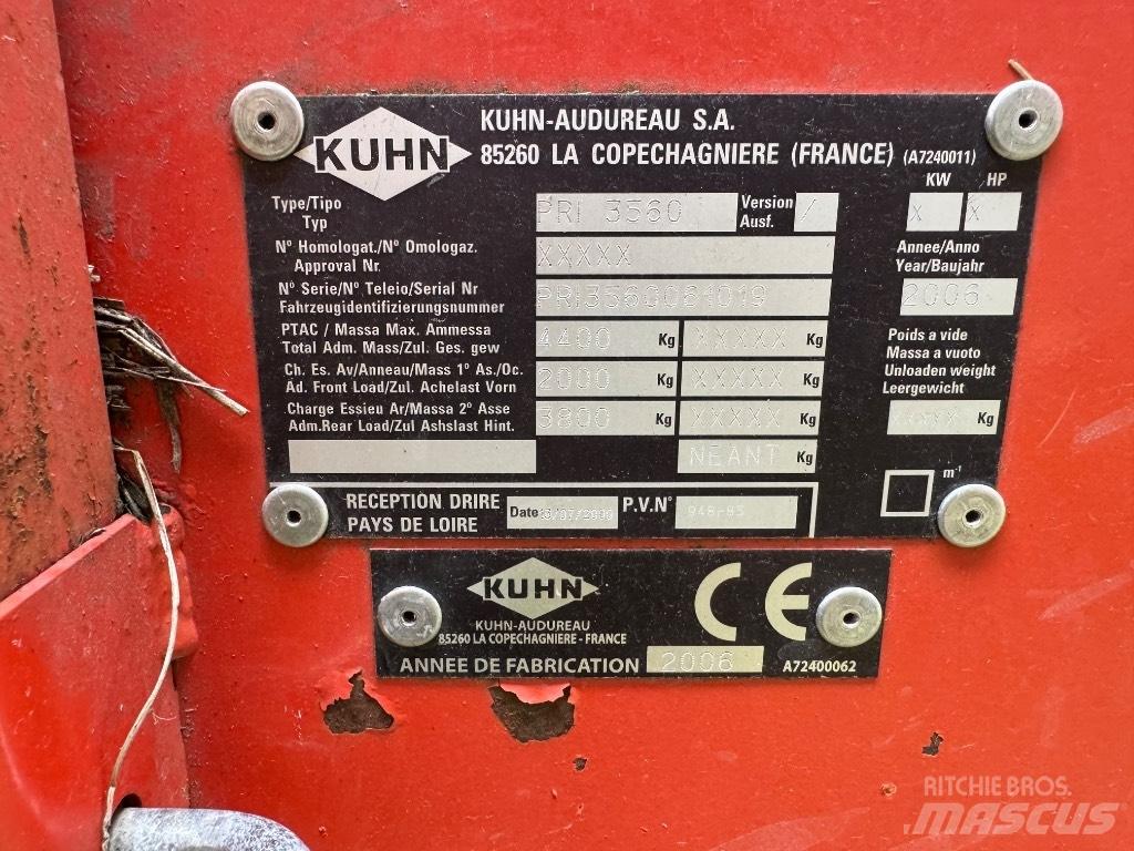 Kuhn Primor 3560 베일 분쇄기, 절단기 및 언롤러