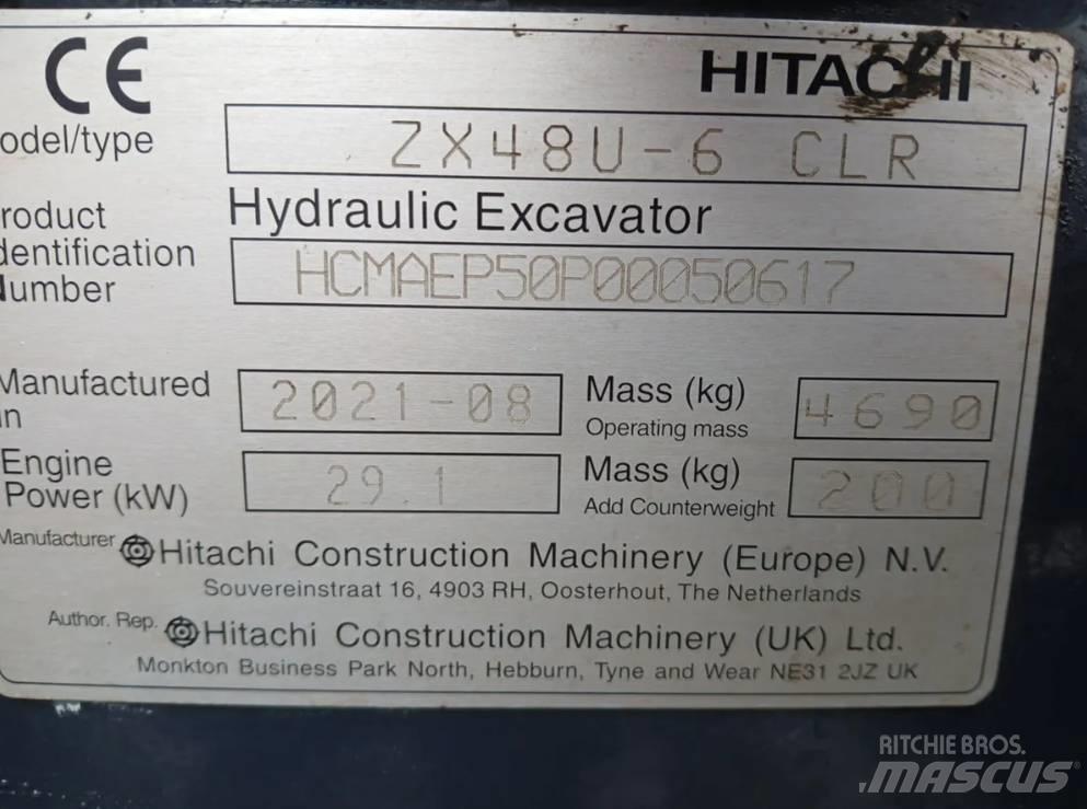 Hitachi ZX 48 U 소형 굴삭기 7톤 미만