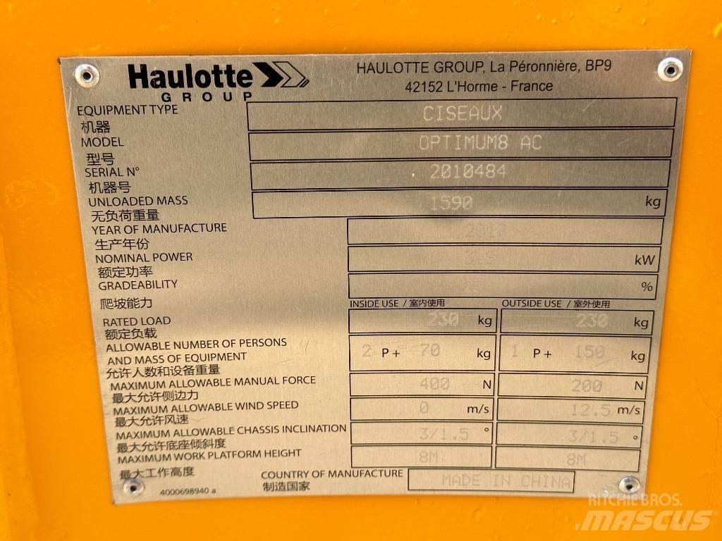 Haulotte OPTIMUM 8 가위형 리프트