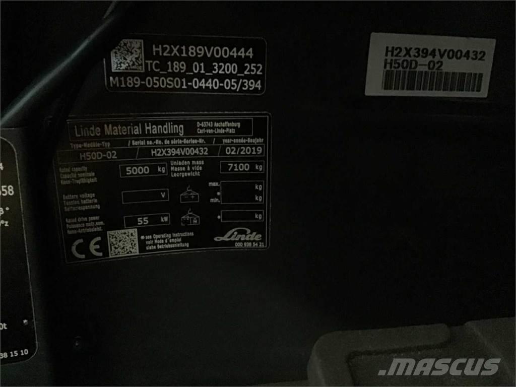 Linde H50D 디젤 지게차