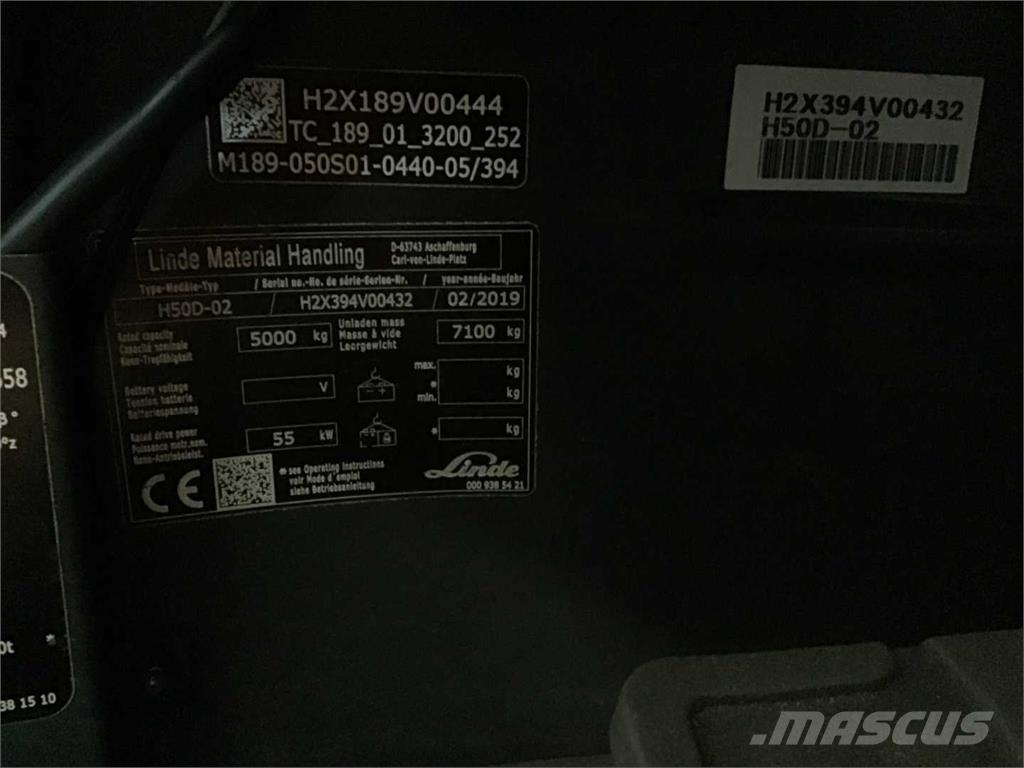 Linde H50D 디젤 지게차