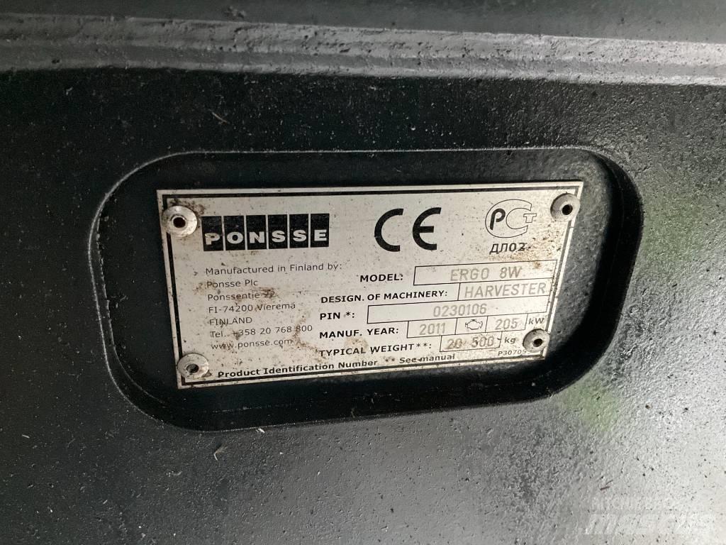 Ponsse ERGO 8W 원목 하베스터