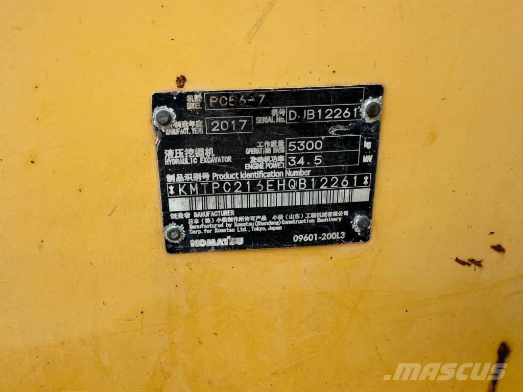 Komatsu PC 56-7 소형 굴삭기 7톤 미만