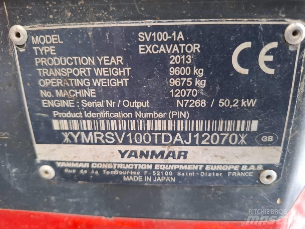 Yanmar SV100-1A 중형굴삭기 7톤-28톤