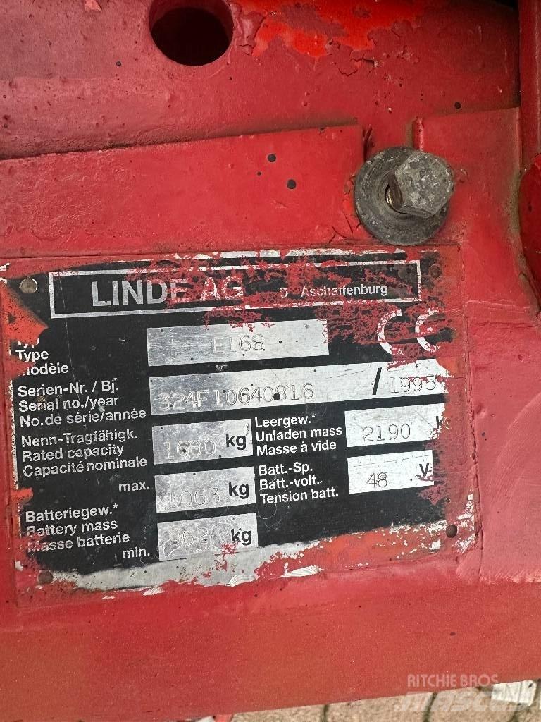 Linde E 16 S 전동 지게차