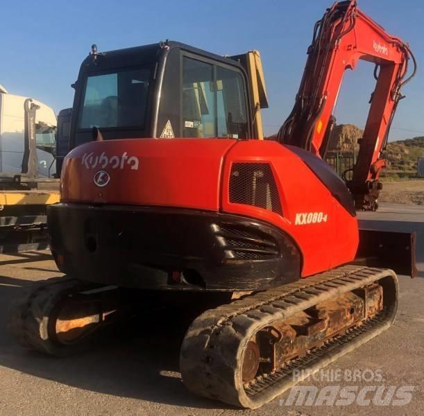 Kubota KX 080-4 중형굴삭기 7톤-28톤
