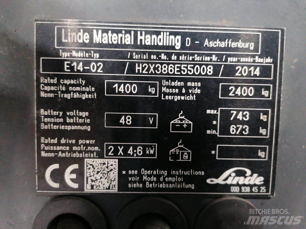 Linde E14-02 전동 지게차