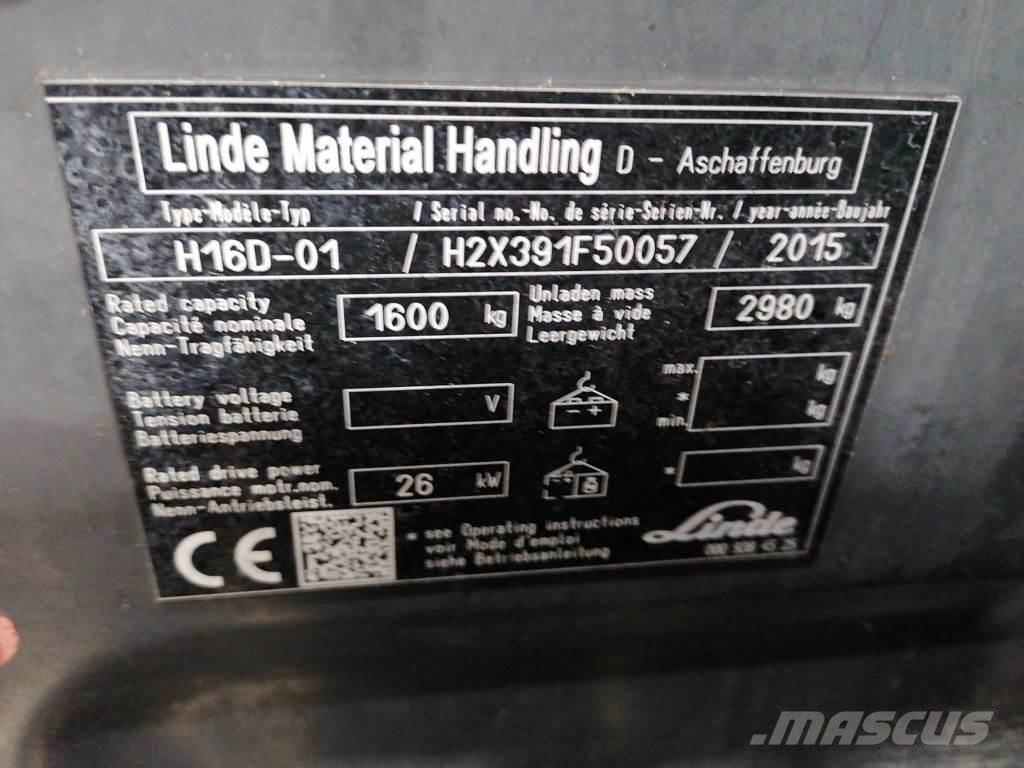 Linde H16D-01 디젤 지게차