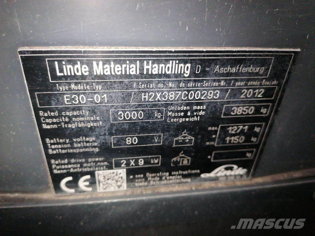Linde E30-01 전동 지게차